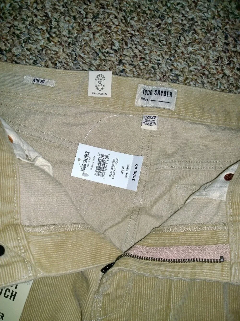 TODD SNYDER 5-Pocket Italian Corduroy Pants
